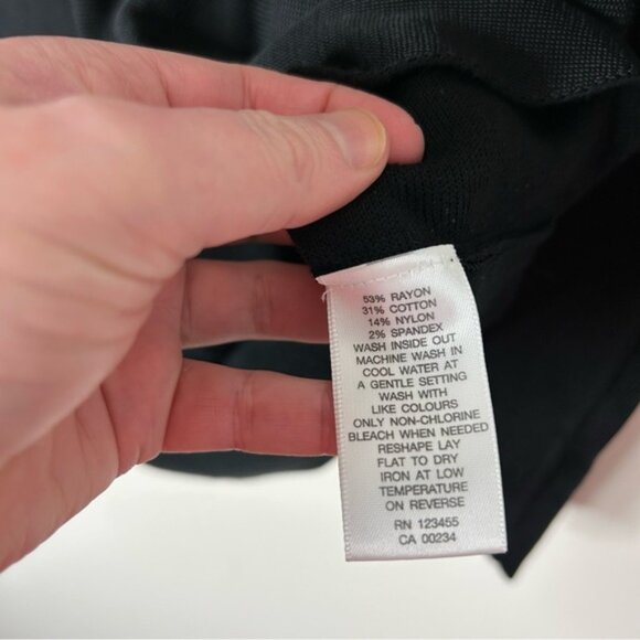LORD & TAYLOR 424 Fifth Women's Sweater Top Spandex Nylon Knit Stretch Black - Picture 12 of 15
